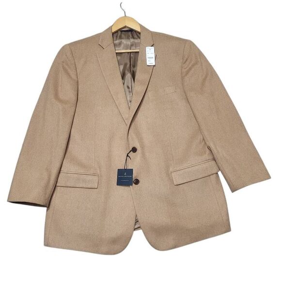 NEW Brooks Brothers Mens Tollegno 1900 100% Camel Hair Fitzgerald Fit Blazer 46R - Picture 1 of 12